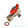 Кран шаровый Pro Aqua 1/2" в.р.-в.р для подключения манометра (ручка бабочка). Код 14611